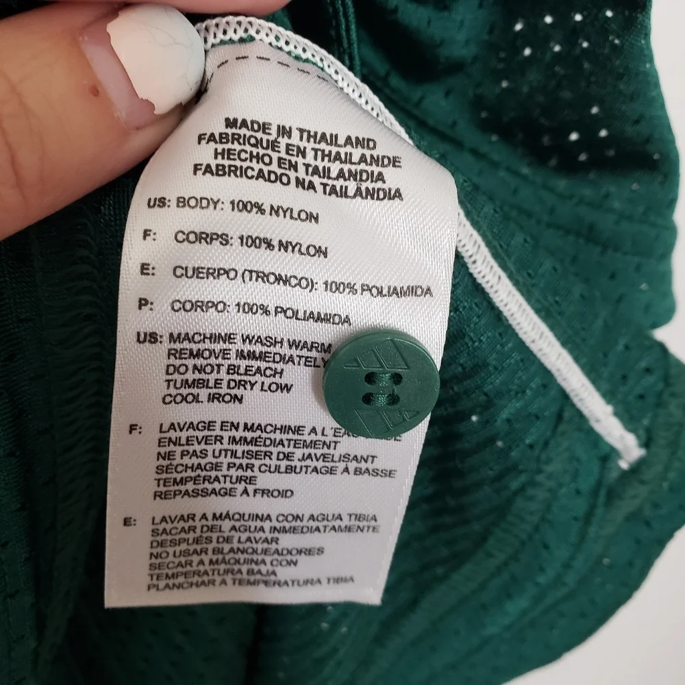 Adidas Jersey Top Womens XL Green My Son Short Sleeve - Picture 4 of 4
